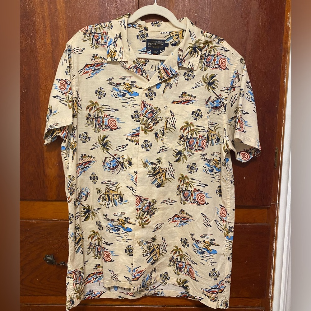 Men’s Pendleton Hawaiian Button Up Shirt Harding AOP Sz L SOLD OUT
